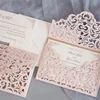 Printable Pink Romantic Wedding Invitations Card Laser Cut Wedding Cards Invitation Luxury