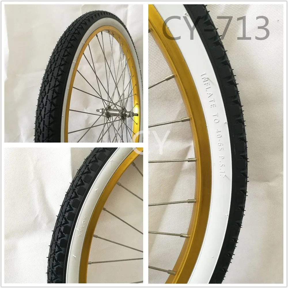 26x2 125 bike tire white wall