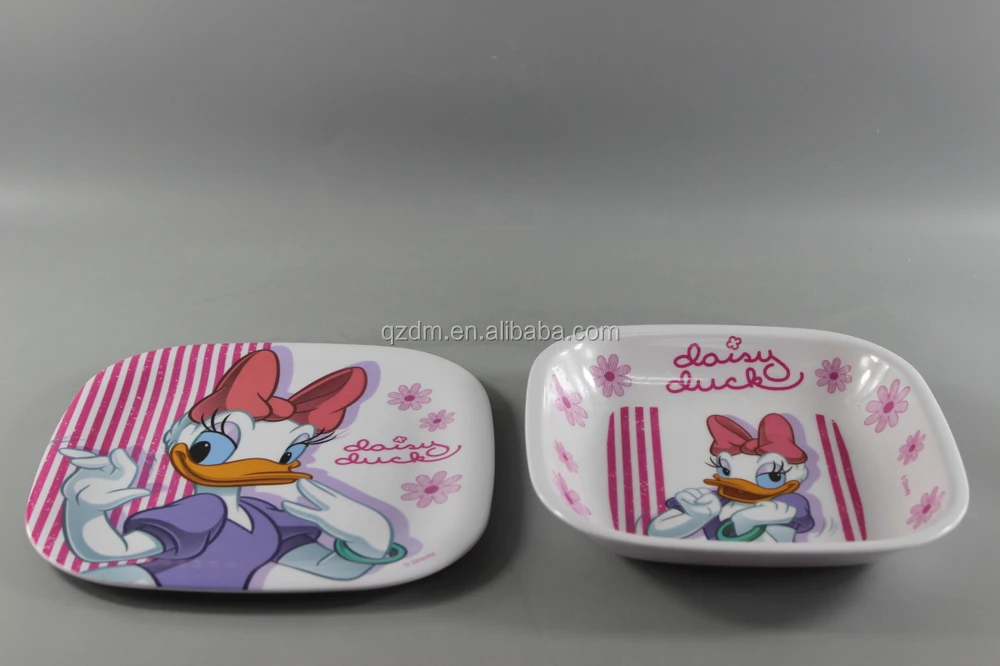Popular Design Melamine Square Dinner Set For Children