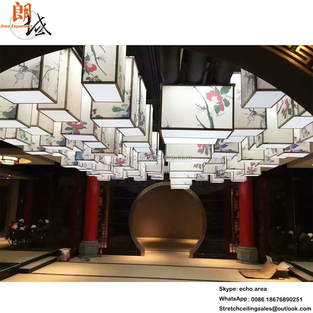 2017 Best Selling Attractive Fireproof Artistic 3d Stretch Ceiling