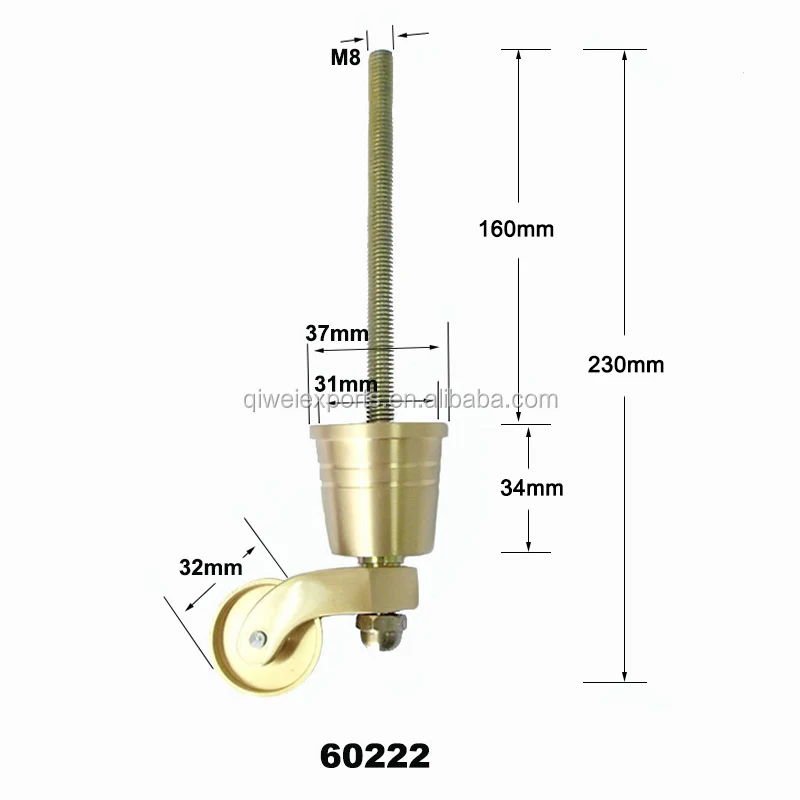 60222 brass caster