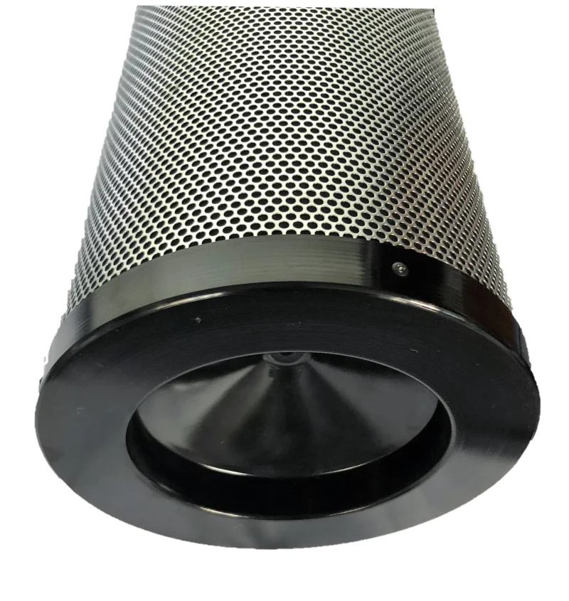 4 " 100x250mm Air Carbon Filter With Reversible Flange Odor Control