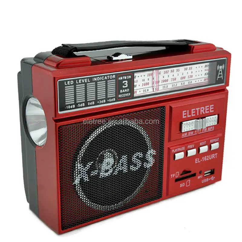 Rechargeable Xbass Fm/am/sw 3 Band Portable Radio For Promotion Gift