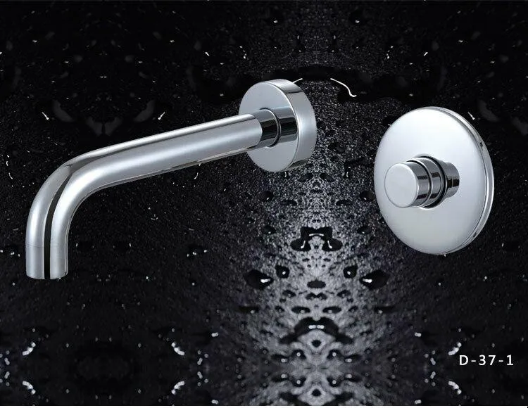 Homedec Newest Single Handle Wall Mounted Selfclosing Basin Tap Round Long Nozzle Mixer Buy