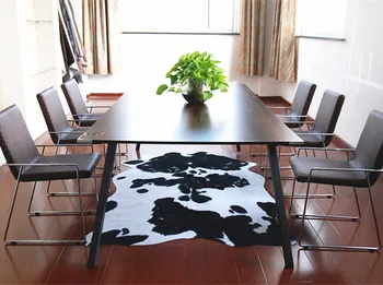 Hide Rugs Animal Print Area Rug Cow Design Faux Fur Rugs For Living Room 140 200cm Buy White And Black Fur Rugs Washable Area Rugs Cow Print Rug