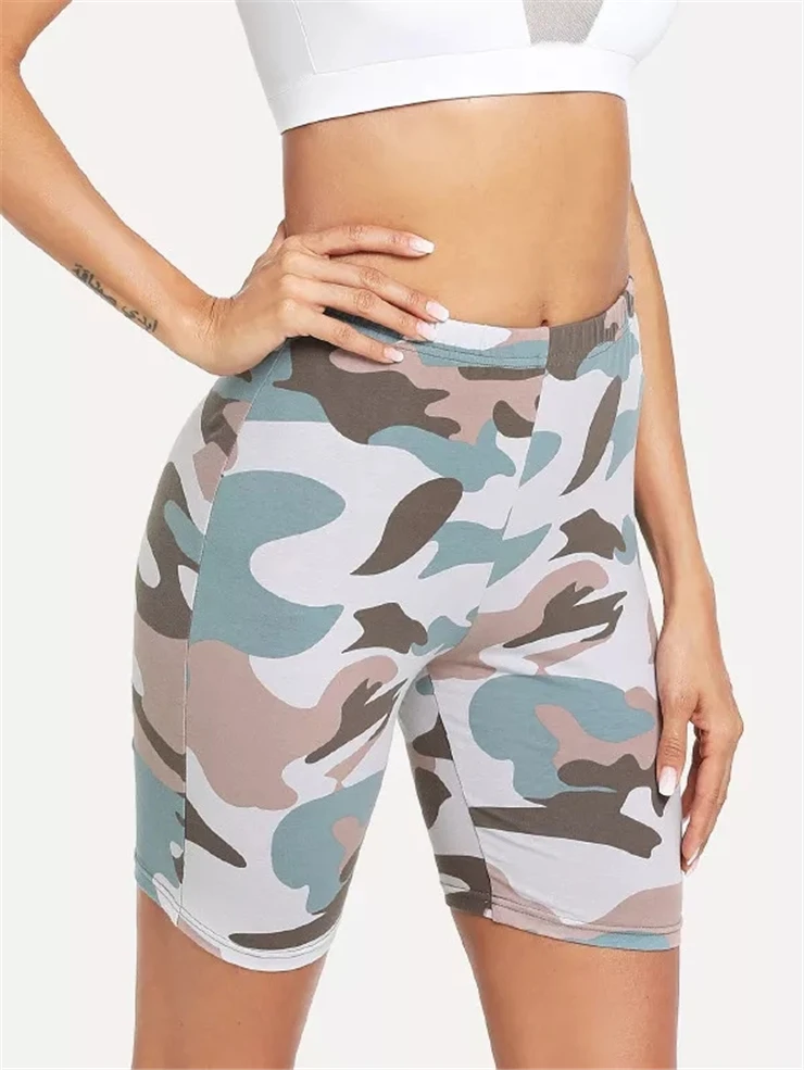 tight camo shorts