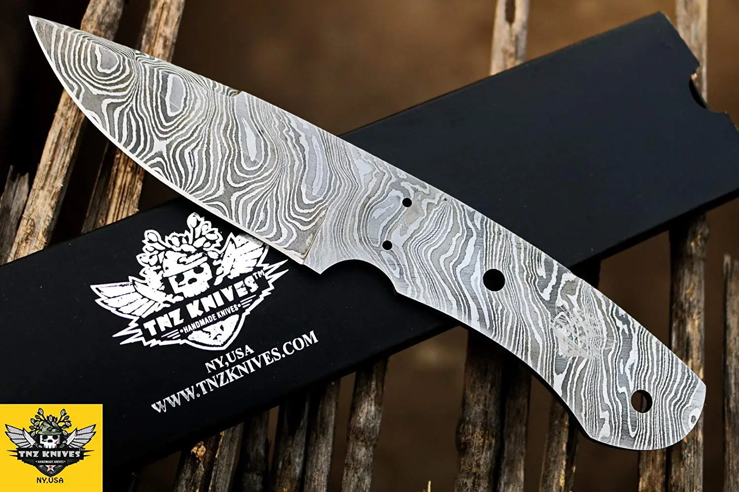 Buy Tnz 102 Usa Damascus Blank 9 Long 4 5 Blade 5 9oz Hunting Camping Skinner Blank Blade Damascus Knife Tnz Hand Made Damascus Knives In Cheap Price On Alibaba Com