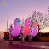 Inflatable walking white swan costume with LED lights for events parade