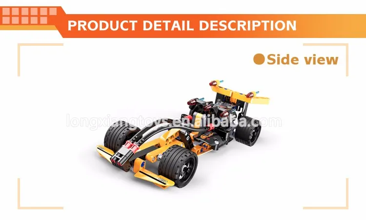 Hot selling kids educational building block funny pull back vehicle toy for wholesale