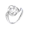 14111 xuping dancing stone jewelry india silver color single stone artificial diamond solitaire ring