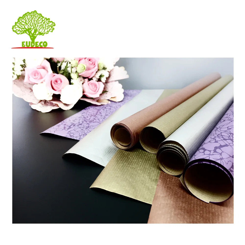 Colorful 100gsm Kraft Roll For Flower Wrapping Paper For Flowers Single