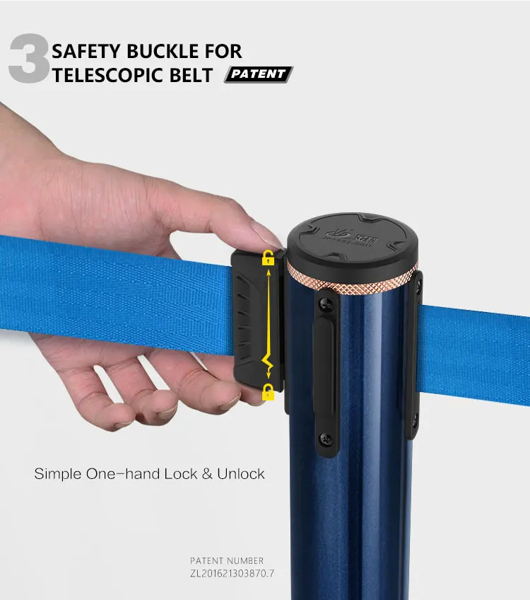 Retractable Strap Crowd Control Barrier,Flexible Barrier With Belt Custom Logo Buy Retractable