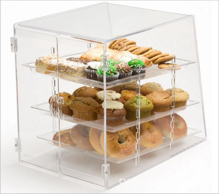 High Quality Acrylic Bakery Display Case,cupcake Food Display Stand 