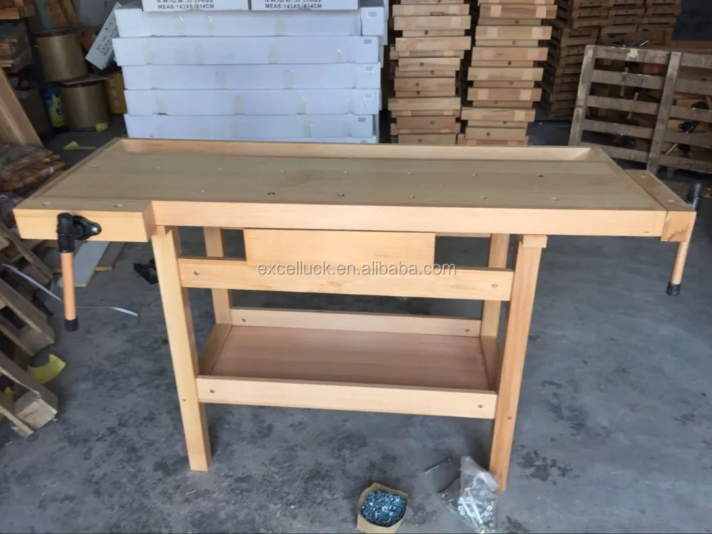 Rubber wood feature wooden workbench for sale View rubber 