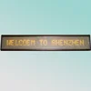 CE 12v yellow led lamp 16X128pixel P7.62 two lines advertising scrolling message led bus display sign