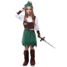 7 Sets/lot Free Shipping Children Girls Princess Costumes Carnival Halloween Masquerade Peter Fancy Dress Kids Cosplay Clothes