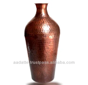 New Style Home Decoration Vase Tall Hammered Copper Vase