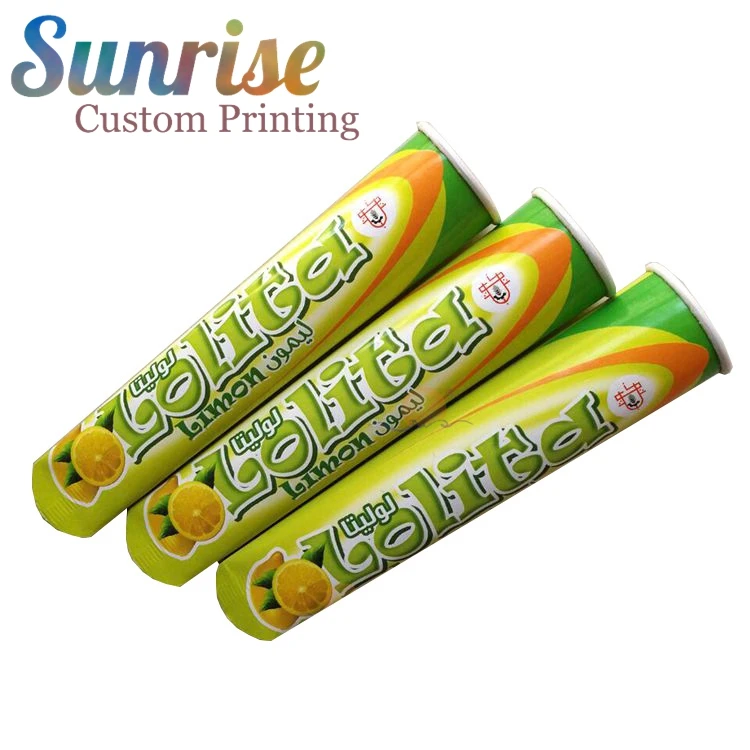 Disposable Candy Ice Cream Squeeze Paper Cup Push Up Ice Cream Tube