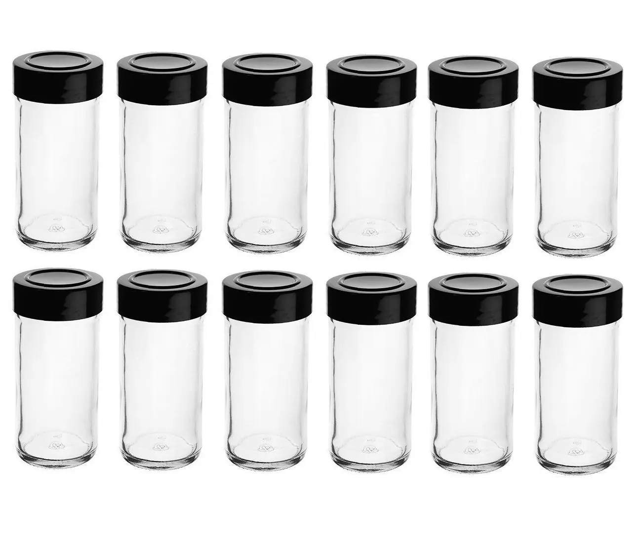 stackable glass spice jars