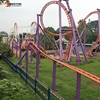 Factory price exciting theme park amusement equipment adults games 12 seast small three loops roller coaster rides for sale