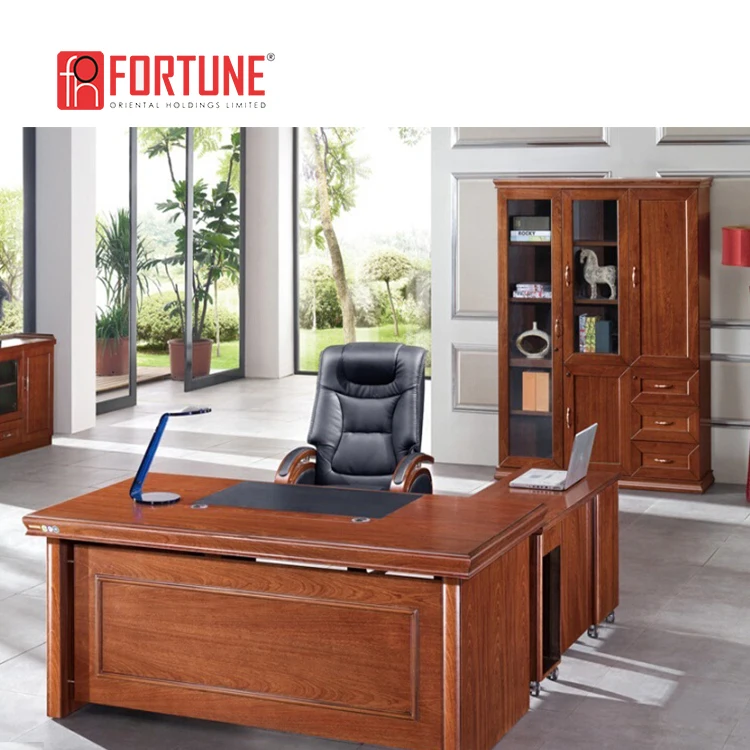 Kenya Classic Office Furniture Cherry Wood Executive Desk Fohk