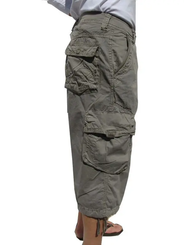 Oem Wholesale Men's Drawstrings On Leg Military-style Solid Cargo ...