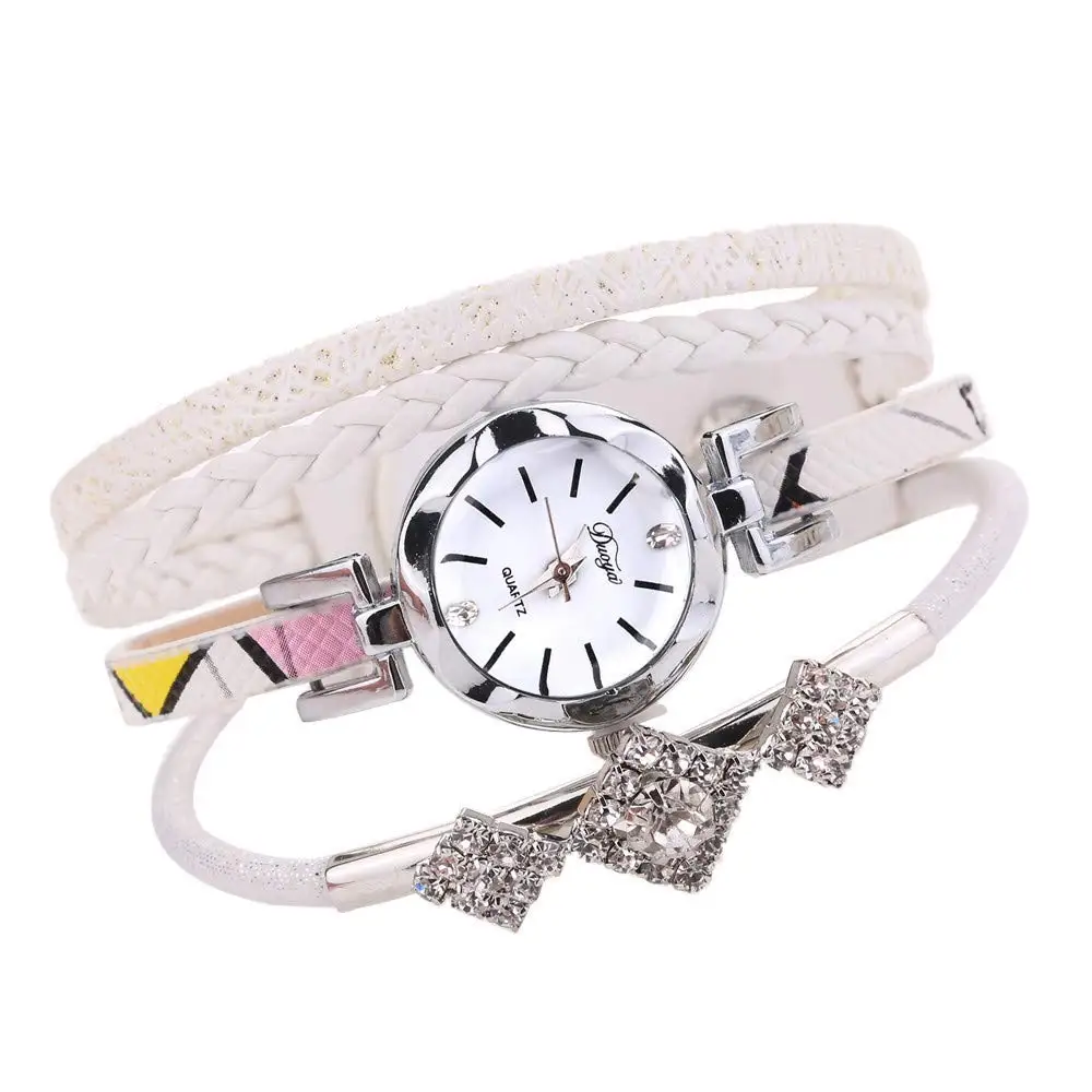 AKwell Women Jewelry Popular Quartz Watch Luxury Bracelet Lady Gift Flower Gemstone Wristwatch Fashion Jewelry Watches Bracelet Wristband New