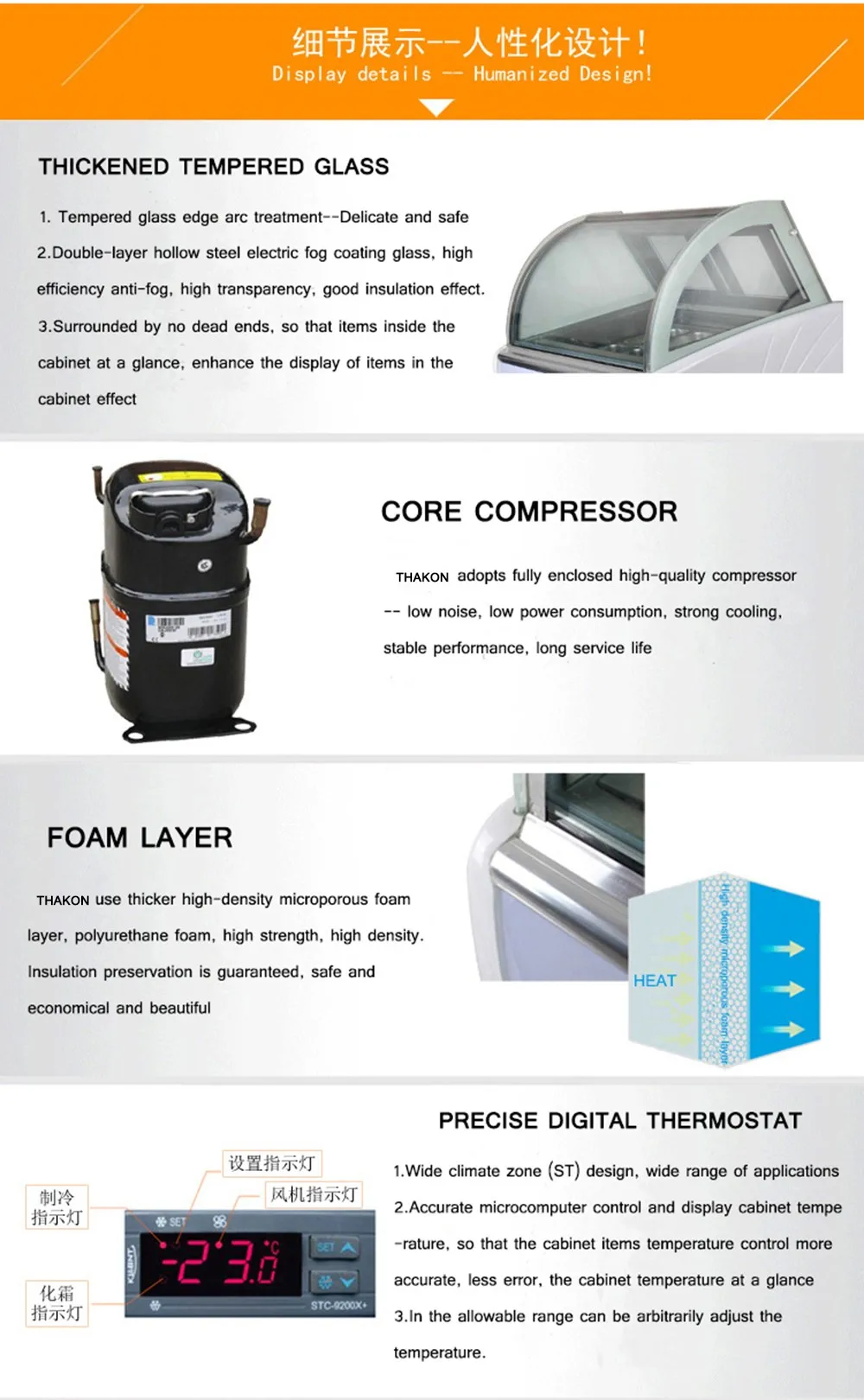 Customized Ice Cream Display Freezer/ice Cream Freezer Price/ice Cream