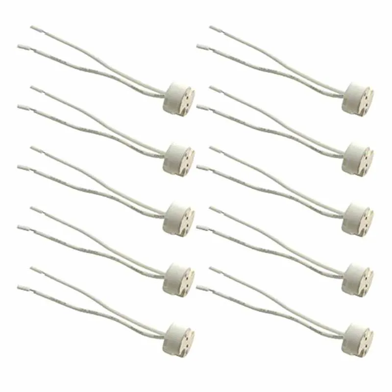 ACC-Th8026 Mr16 Mr11 or G4 Socket,wire LED Halogen Lamp Ceramic Wire Connector Base Socket Adapter Mr16 Mr11 G4 GU5.3 Socket