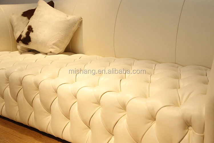 Turkish luxury classic living room white leather sofa furniture