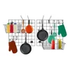 Wall mounted space-saving kitchen dishes organizer stand wire mesh grid rack