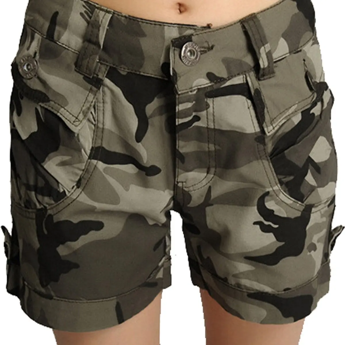 cargo camo shorts womens