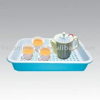 plastic tea set with tray