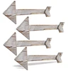 Promotional 4 pack wood arrow decor rustic wood arrow signs wall hanging decor