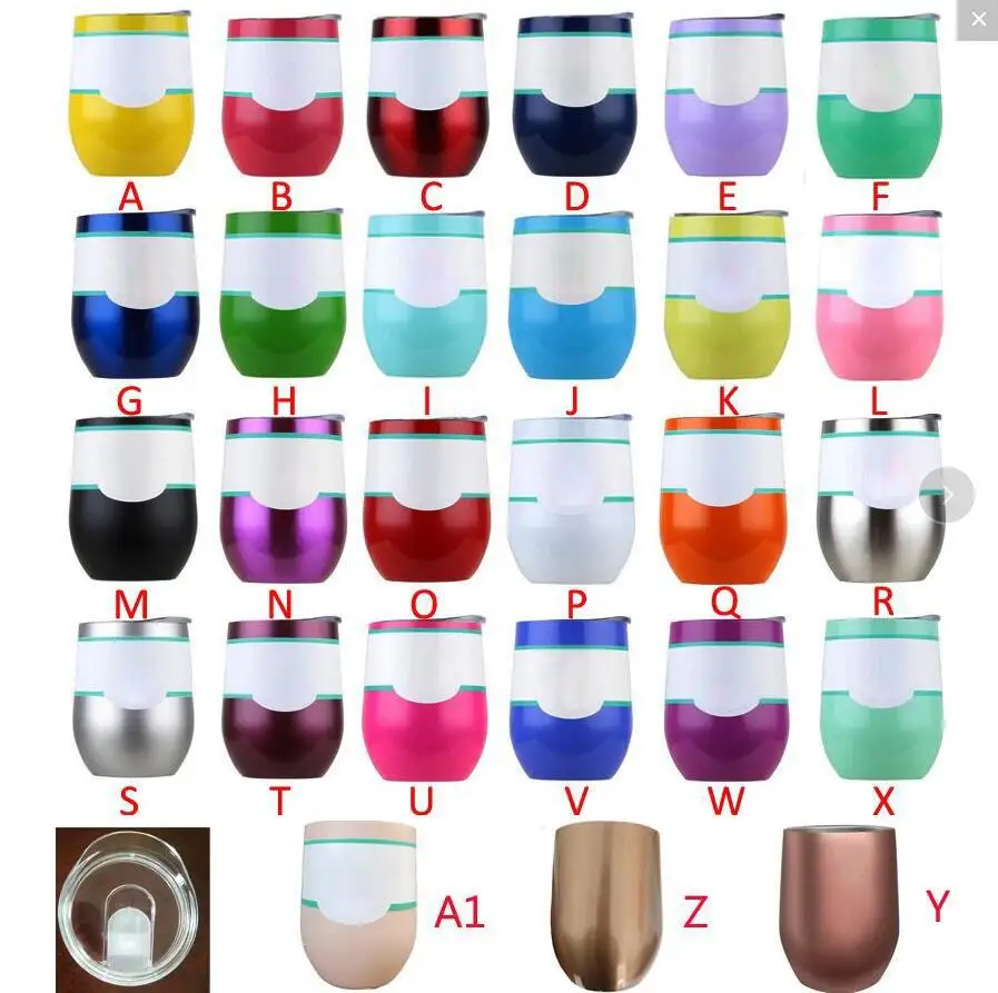 Vacuum Insulated 18/8 Stainless steel Wine Glass Wine cup 12oz Wine Tumbler Glasses With Lid 