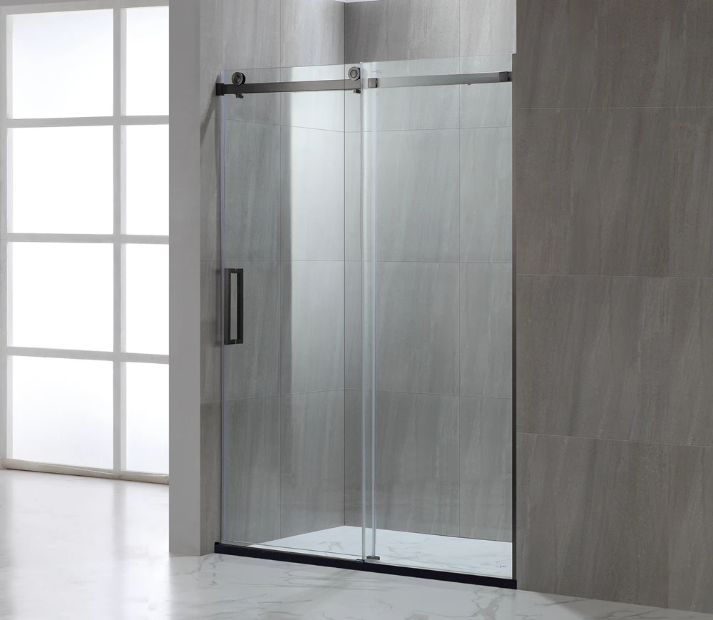 Quality Guarantee Special Design Hotel Used Frameless Shower Door with Glass Sliding Hardware System