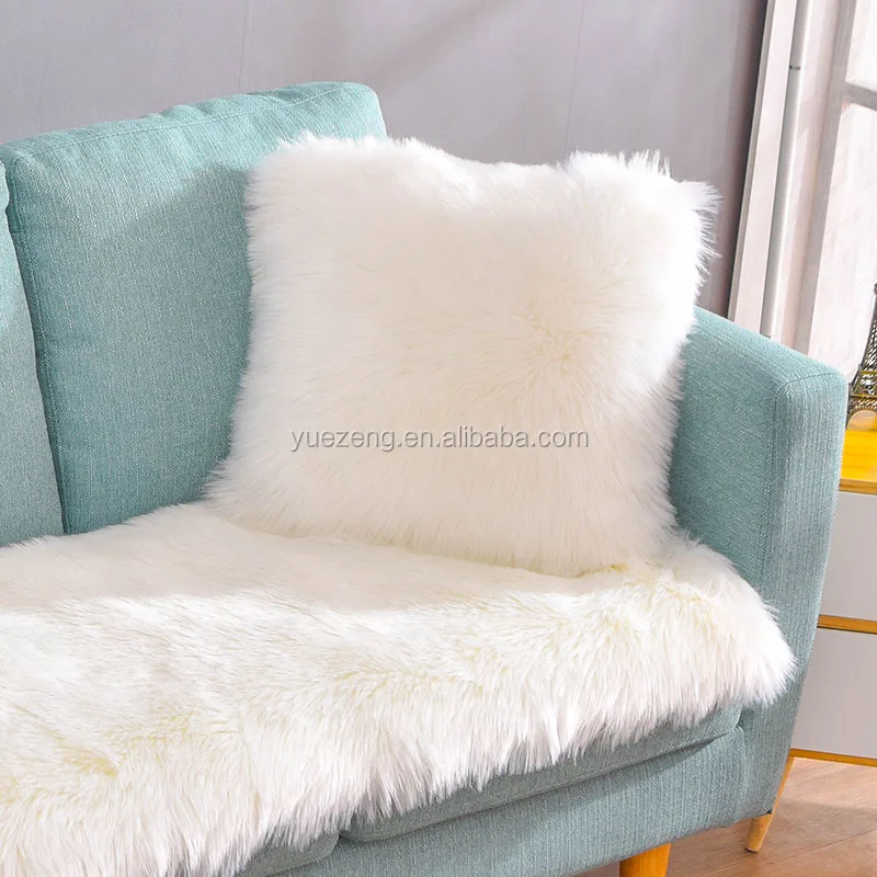 Soft Gy Fake Fur Sofa Throw Cushion Pillow Faux Soft Gy Fake Fur Sofa Throw Cushion