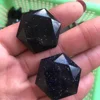 Bulk wholesale natural polyhedron hexagram chakra smoky rose clear amethyst quartz crystal pendant for Christmas present