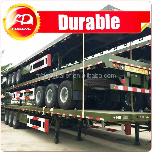 Cheap price 3 axle low loader trailers 60 ton 100 ton low bed truck trailer for sale Uganda