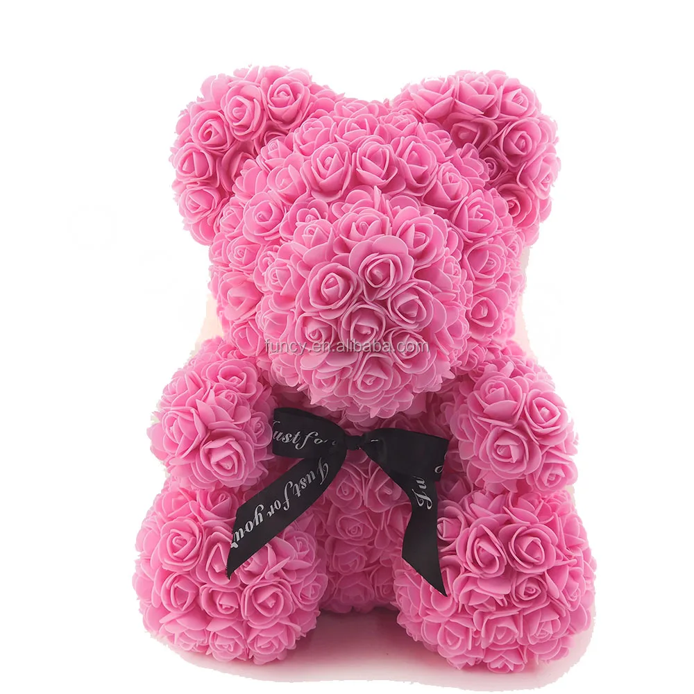 Flower Rose Bear Artificial Flower Foam Rose Teddy Bear Valentine Gifts