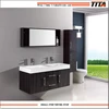 Plywood Wall Mounted Thick Side Ceramic Basin Double Sink Cabinet Vanity TH20152