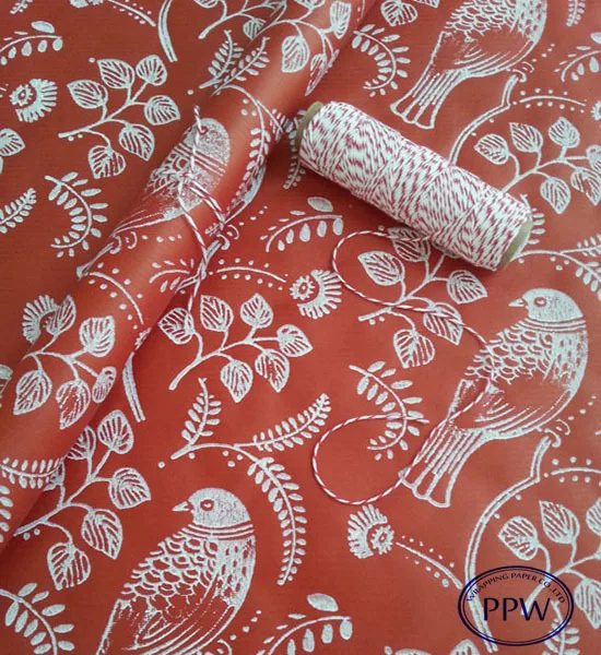 red kraft wrapping paper