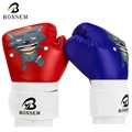 BONSEM 6OZ Cartoon Boxing Gloves for Kids Boys Gift MMA PU Foam Sponge PracticKick Kickboxing Boxing