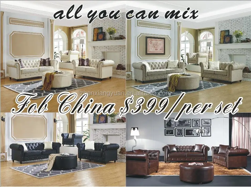 luxury chesterfield couch living room furniture dark grey  Velvet