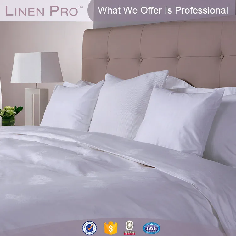 Linenpro Romantic Dubai White Queen Size Hotel Room Bed Sheet And Bed