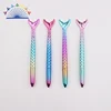 Lovely Creative Beatiful Pormo Gift Rainbow Color Plastic Plated Fish Shape Mermaid Pens