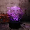 3D Lampara Night Light Lamp Earth Plan Aircraft Globe Earth 3 Color Change Child Kid Lave Table Desk Decor Halloween Christmas