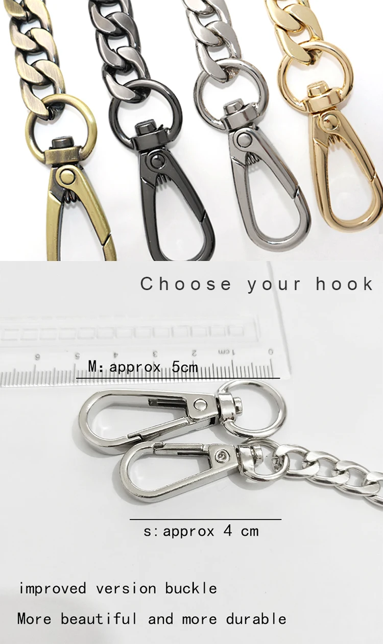 Wholesale Fashion Handbag Chain Accessories Metal Light Gold Bag Purse Chain Buy Bag Chain