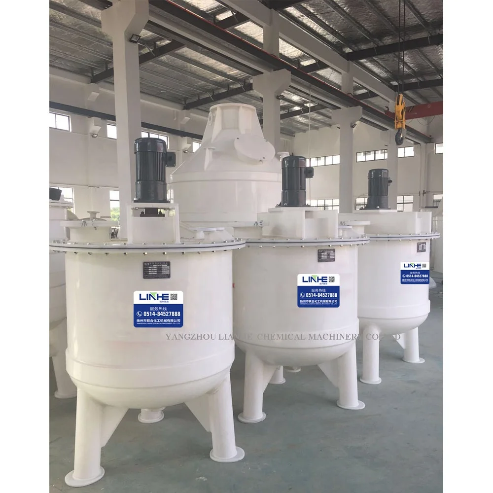 Industrial Chemical Liquid Mixing Polypropylene Pp Anti Corrosive Mixer Tank For Strong Acid And