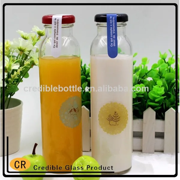 16 oz clear glass water bottle juice milk bottles wholesale